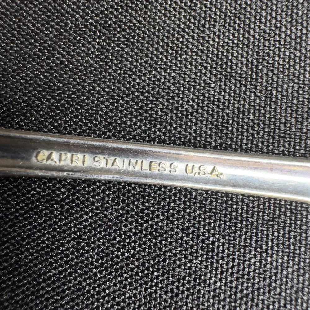 Capri Stainless USA Iced Tea Spoons Set of 8 Long Handle Swirl Pattern 7.5 Inch